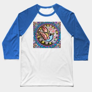 retro tattoo bird flys by LowEndGraphics Baseball T-Shirt